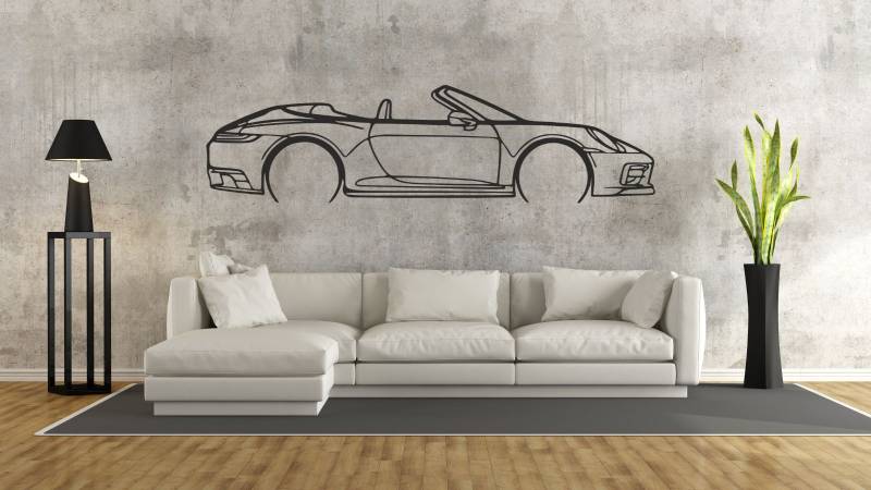 Plaque mural en metal porshe 911 modele 992